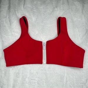 Hoaka Swimwear Neoprene Zipper Front Tank Bikini Bathing Suit M Medium